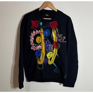 Fendi x Noel Fielding Embroidered Cotton Jersey Sweatshirt Sz. XXL